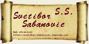 Svetibor Šabanović vizit kartica